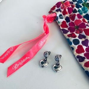 Brighton Sterling Silver Dangling Heart Earrings